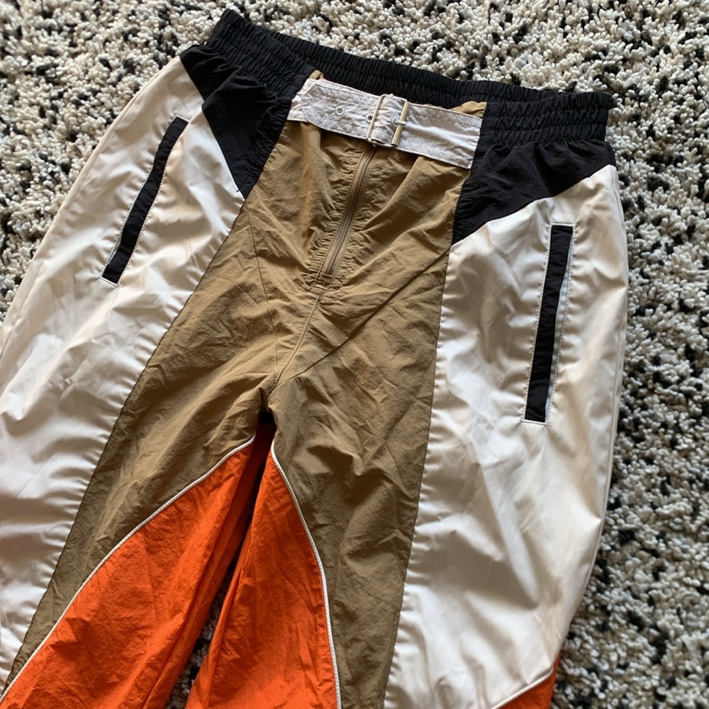 adidas Colorblock Track Pants in Orange, White, Tan and Black - Picture 6 of 16